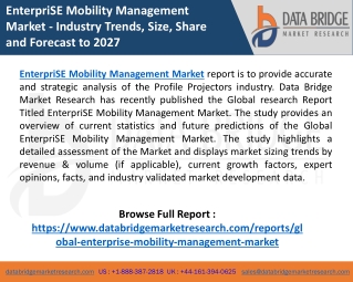 Enterprise Mobility Management Market – Industry Trends and Forecast to 2027