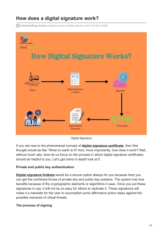 How does a digital signature work