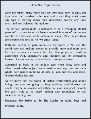 NZ's #1 Couples & Female Friendly Adult Toy Store