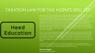 Tax Agent Skill Set Course