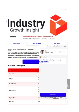 Xanthates Market Research | Global Industry Analysis & Forecast To 2028