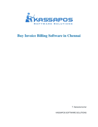 Buy Invoice Billing Software in Chennai