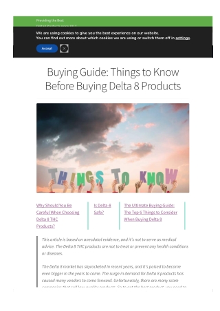 Buying Guide Things to Know Before Buying Delta 8 Products