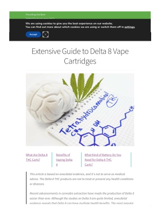 Extensive Guide to Delta 8 Vape Cartridges