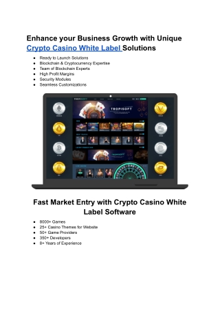 Crypto Casino White Label