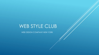 Build your customer's first impression with website designing in New York