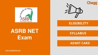 ASRB NET  Exam