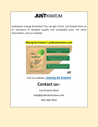 Maeng Da kratom | justkratomstore.com