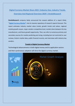 Digital Currency Market Analysis, Size By 2029 | StraitsResearch