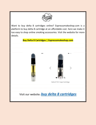 Buy Delta 8 Cartridges | Expresssmokeshop.com