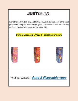 Delta 8 Disposable Vape | Justdeltastore.com