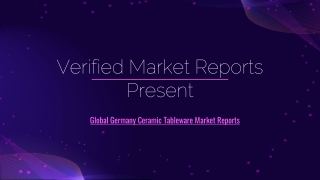 Global Germany Ceramic Tableware Market)