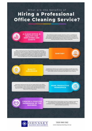What are the benefits of hiring a professional office cleaning service