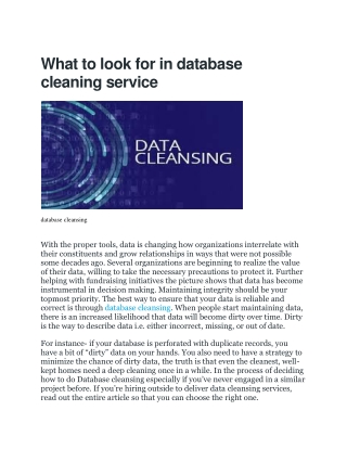 What to look for in database cleaning service-converted