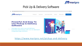 Pick Up & Delivery Software