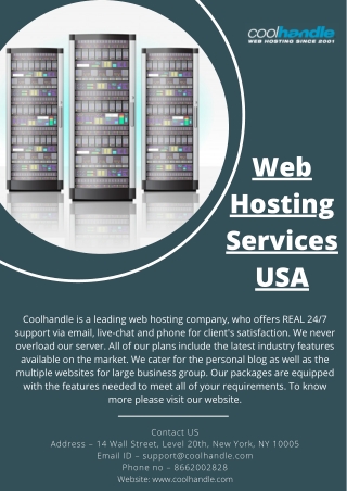 Web Hosting Services USA