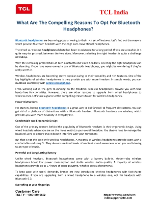 What Are The Compelling Reasons To Opt For Bluetooth Headphones