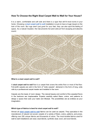 How To Choose the Right Sisal Carpet Wall to Wall for Your House_.docx