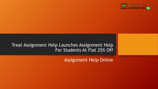 Treat Assignment Help Launches Assignment Help For Students