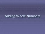 Adding Whole Numbers