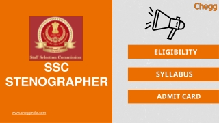 SSC Stenographer Exam