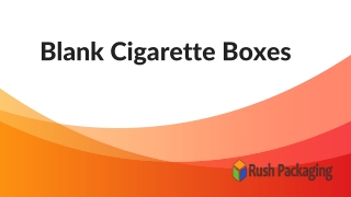 Blank Cigarette Boxes