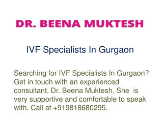 IVF Specialists In Gurgaon