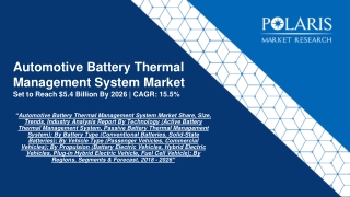 Automotive Battery Thermal Management System Market