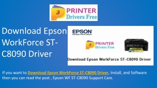 Download Epson WorkForce ST-C8090 Driver