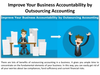 Accounting Outsourcing Can Assist You In Improving Your Company's Accountability