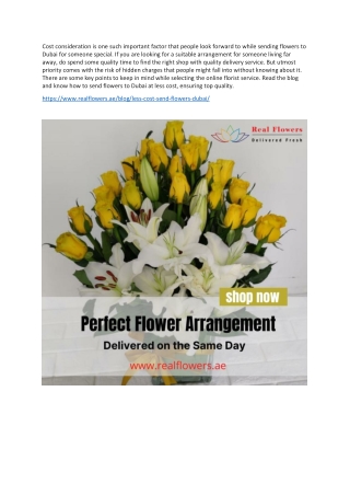 How can we send flowers at less cost ensuring quality?