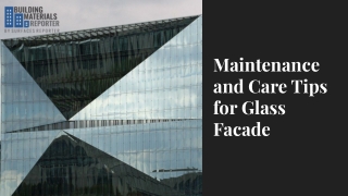 Glass Facade - Maintenance and Care Tips