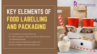 Key Elements of Food Labelling and packaging