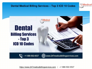 Dental Medical Billing Services – Top 3 ICD 10 Codes