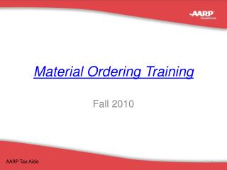 Material Ordering Training
