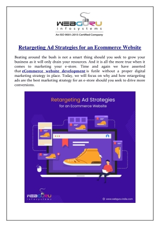 Retargeting Ad Strategies for an Ecommerce Website