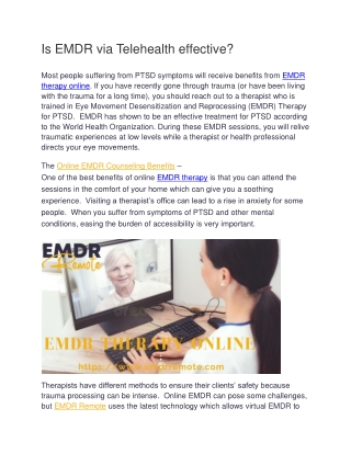 emdr online therapy
