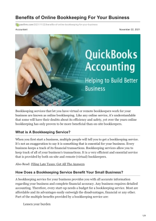 pasfirm.com-Benefits of Online Bookkeeping For Your Business