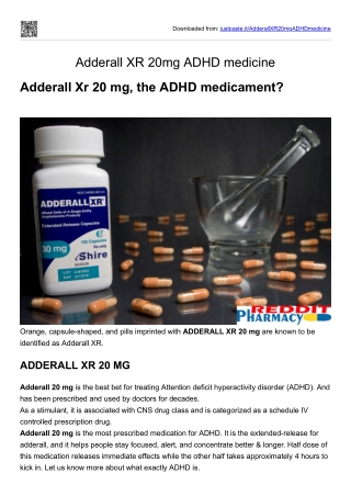 Adderall XR 20mg ADHD medicine