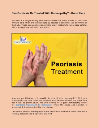 Can Psoriasis Be Treated With Homeopathy Treated With Homeopathy