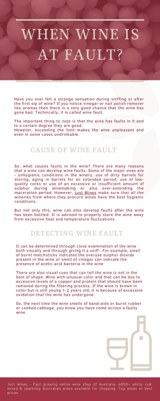 When wine is at fault