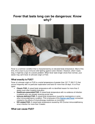 Fever that lasts long can be dangerous - Know why.docx