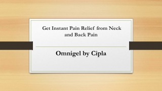 Get Instant Pain Relief from Neck and Back Pain