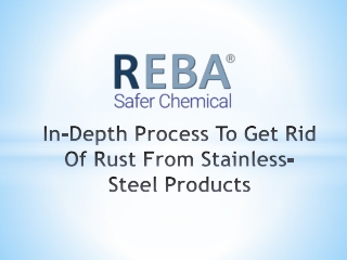 How to get rid of Rust from Stainless Steel