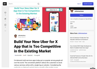 SpotnRides: Build Your New Uber for X App that is Too Competitive in the Existing Market