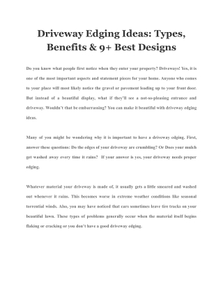 Driveway Edging Ideas: Types, Benefits & 9  Best Designs