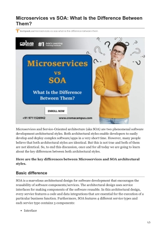 Microservices vs SOA What Is the Difference Between Them ?
