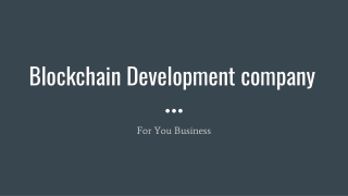 Blockchain Development company