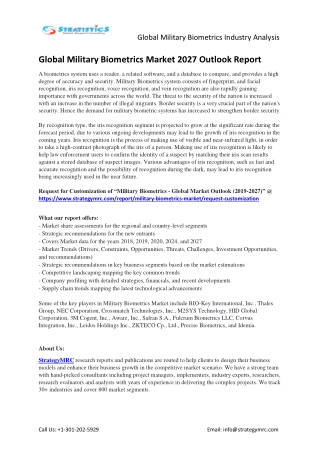 Global Military Biometrics Market Trends, Insights, Challenges