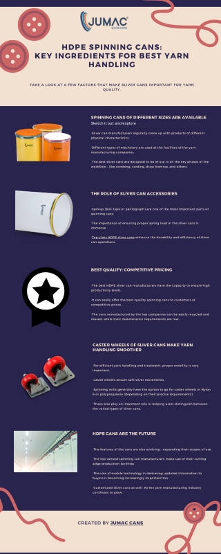 HDPE Spinning CansKey Ingredients for Best Yarn Handling